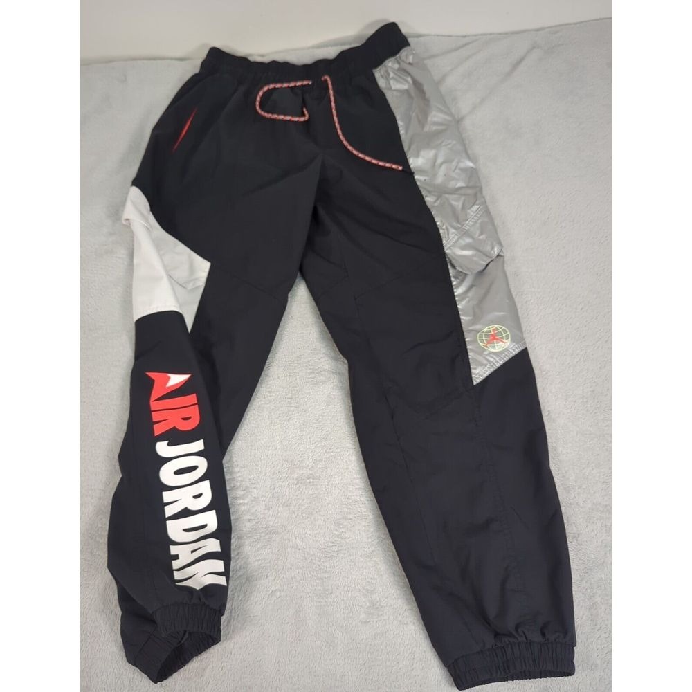 Air‎ Jordan Pants Womens Medium Black Jogger Wind Rain Travel Sports 28x28 Flex